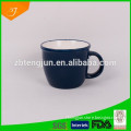 ceramic white blue soup mug